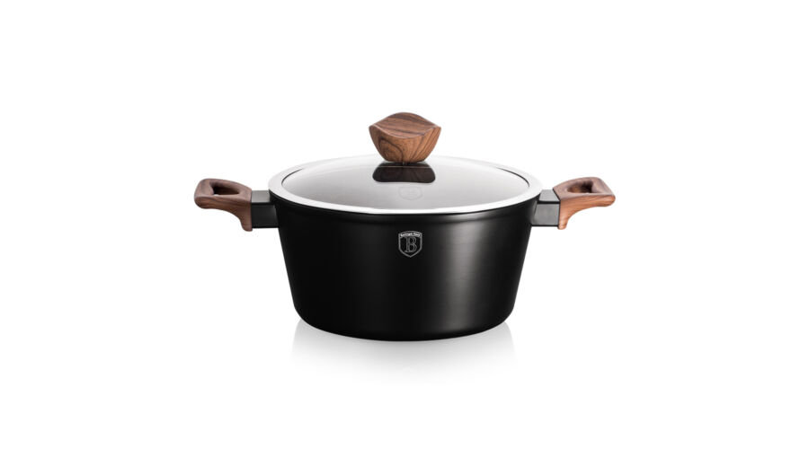 Berlinger Haus Ebony Rosewood Line magas l�bas gr�nit-m�rv�ny bevonattal, fed�vel, 24 cm
